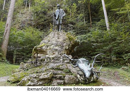 Stock Photo - "Kaiser Jagdstandbild hunting statue, Bad Ischl, Salzkammergut, Upper Austria, Austria, Europe". Fotosearch