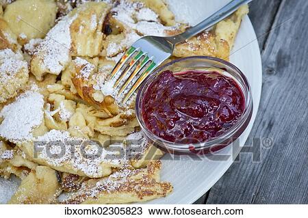 "Kaiserschmarrn, a traditional Austrian dessert, with powdered sugar and cranberry marmalade, fork, Stubaital valley, Tyrol, Austria, Europe" View Large Photo Image Stock Image - "Kaiserschmarrn, a traditional Austrian dessert, with powdered sugar and cranberry marmalade, fork, Stubaital valley, Tyrol, Austria, Europe". Fotosearch