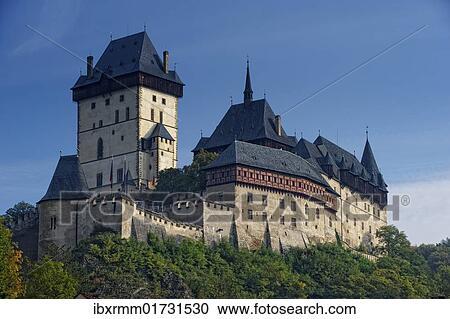 Stock Image - "Karlstejn Castle, Karlstejn, Czech Republic, Europe". Fotosearch