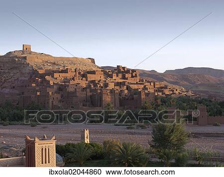 "Kasbah Ait Benhaddou at sunrise, UNESCO World Heritage Site, Ait Benhaddou, Morocco, North Africa, Africa" View Large Photo Image Stock Image - "Kasbah Ait Benhaddou at sunrise, UNESCO World Heritage Site, Ait Benhaddou, Morocco, North Africa, Africa". Fotosearch