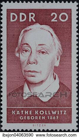 "Kathe Kollwitz, a German paintress, printmaker, and sculptor, portrait on a German stamp, GDR, 1967" View Large Photo Image Stock Image - "Kathe Kollwitz, a German paintress, printmaker, and sculptor, portrait on a German stamp, GDR, 1967". Fotosearch