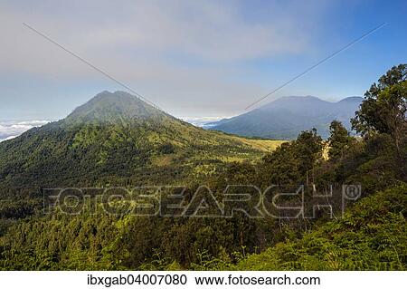 Stock Image - "Kawah Ijen landscape, Ijen crater, Banyuwangi, East Java, Indonesia, Asia". Fotosearch