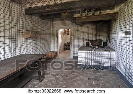 "Kitchen of a hunting lodge, circa 1754, Frankisches Freilandmuseum Bad Windsheim open-air museum, Bad Windsheim, Middle Franconia, Franconia, Bavaria, Germany, Europe" View Large Photo Image Stock Photo - "Kitchen of a hunting lodge, circa 1754, Frankisches Freilandmuseum Bad Windsheim open-air museum, Bad Windsheim, Middle Franconia, Franconia, Bavaria, Germany, Europe". Fotosearch