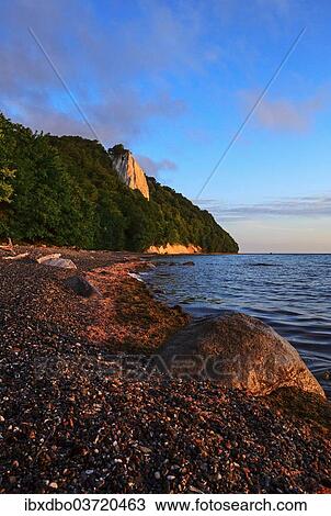 Stock Image - "Koenigsstuhl chalk cliff, Sassnitz, Rugen, Mecklenburg-Western Pomerania, Germany, Europe". Fotosearch