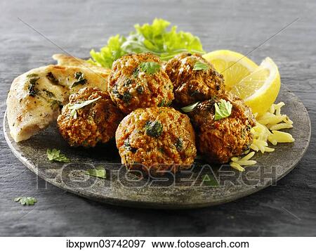 Kofta with naan bread View Large Photo Image Stock Photo - Kofta with naan bread. Fotosearch