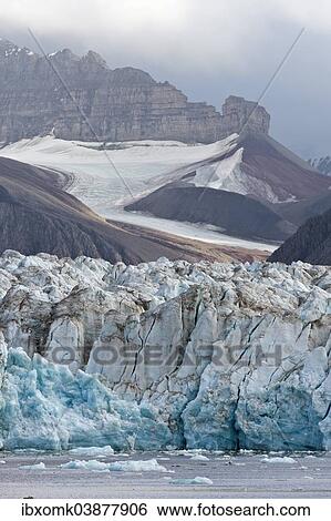 Stock Photograph - "Kongsbreen Glacier, Kongsfjorden, Spitsbergen, Svalbard Islands, Svalbard and Jan Mayen, Norway, Europe". Fotosearch