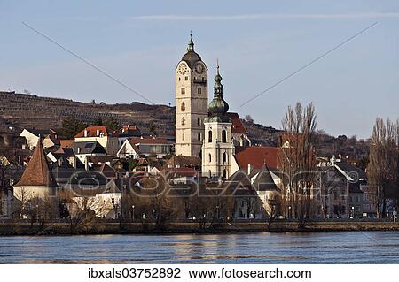 "Krems-Stein on Danube river, historic center, Krems-Stein, Waldviertel, Lower Austria, Austria, Europe" View Large Photo Image Stock Image - "Krems-Stein on Danube river, historic center, Krems-Stein, Waldviertel, Lower Austria, Austria, Europe". Fotosearch
