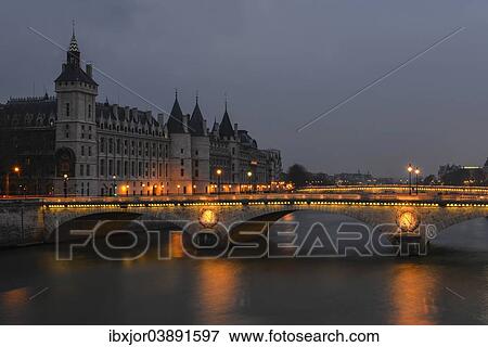 "La Conciergerie at dusk, Paris, Ile-de-France, France, Europe" View Large Photo Image Stock Photo - "La Conciergerie at dusk, Paris, Ile-de-France, France, Europe". Fotosearch