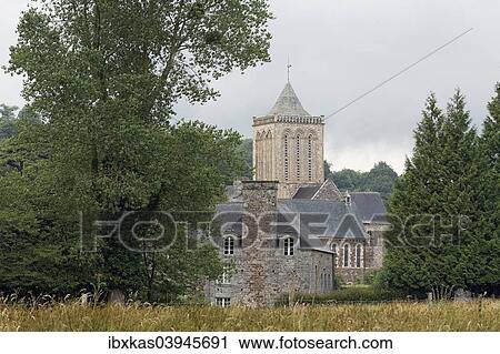Stock Image - "La Lucerne Abbey, La Lucerne, Cotentin Peninsula, Departement Manche, Lower Normandy, France, Europe". Fotosearch