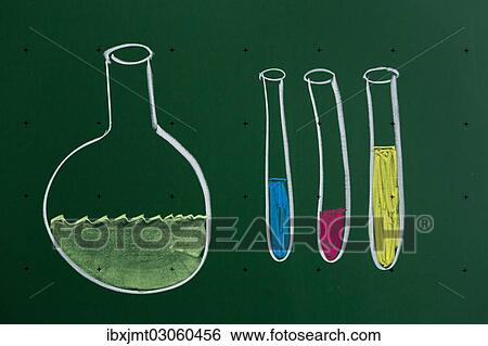 "Laboratory flask and test tubes drawn with chalk on a blackboard, Germany, Europe" View Large Photo Image Stock Photograph - "Laboratory flask and test tubes drawn with chalk on a blackboard, Germany, Europe". Fotosearch