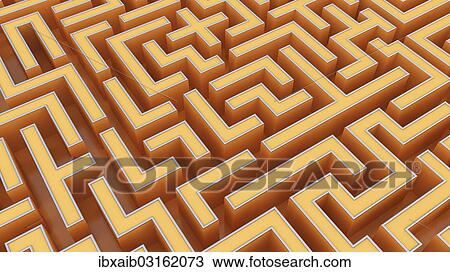 Stock Image - "Labyrinth, 3D illustration". Fotosearch