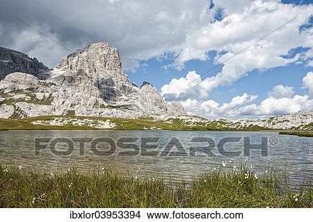 "Laghi dei Piani lake, Sexten Dolomites, South Tyrol, Italy, Europe" View Large Photo Image Picture - "Laghi dei Piani lake, Sexten Dolomites, South Tyrol, Italy, Europe". Fotosearch