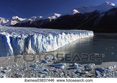 Stock Photograph - "Lago Argentino with icebergs, Perito Moreno Glacier, High Andes, near El Calafate, Patagonia, Argentina, South America". Fotosearch