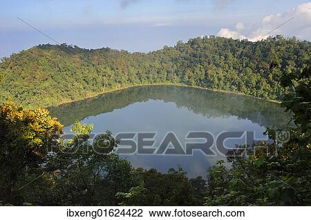 Stock Image - "Laguna Chicabal, a lake sacred to the Mayan people, Guatemala, Central America, North America". Fotosearch