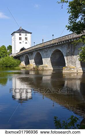Stock Photograph - "Lahn Bridge, Limburg, Hesse, Germany, Europe". Fotosearch