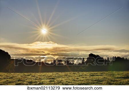 "Lake Chiemsee as seen from Ratzinger Hoehe at sunrise, Chiemgau, Upper Bavaria, Bavaria, Germany, Europe" View Large Photo Image Stock Photo - "Lake Chiemsee as seen from Ratzinger Hoehe at sunrise, Chiemgau, Upper Bavaria, Bavaria, Germany, Europe". Fotosearch