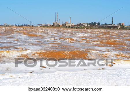 "Lake contaminated by chemical waste, Krasnoperekopsk, Crimea, Ukraine, Europe" View Large Photo Image Stock Image - "Lake contaminated by chemical waste, Krasnoperekopsk, Crimea, Ukraine, Europe". Fotosearch