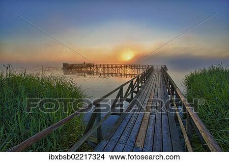 "Lake Federsee with a pier at sunrise, Lake Federsee district, Bad Buchau, Baden-Wuerttemberg, Germany, Europe" View Large Photo Image Picture - "Lake Federsee with a pier at sunrise, Lake Federsee district, Bad Buchau, Baden-Wuerttemberg, Germany, Europe". Fotosearch