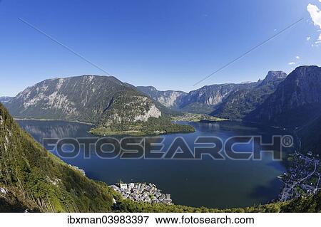 "Lake Hallstatt or Hallstatter See, Hallstatt, Salzkammergut, UNESCO world heritage site Hallstatt-Dachstein Salzkammergut, Upper Austria, Austria, Europe" View Large Photo Image Stock Photo - "Lake Hallstatt or Hallstatter See, Hallstatt, Salzkammergut, UNESCO world heritage site Hallstatt-Dachstein Salzkammergut, Upper Austria, Austria, Europe". Fotosearch