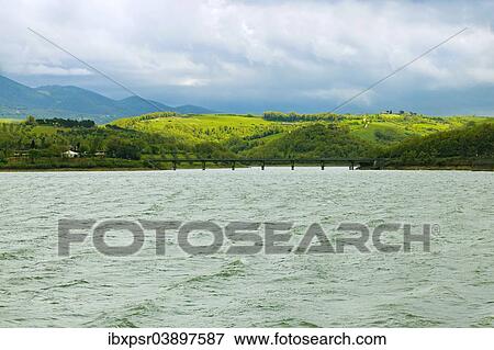 Stock Photo - "Lake Lago di Corbara, Baschi, Umbria, Italy, Europe". Fotosearch