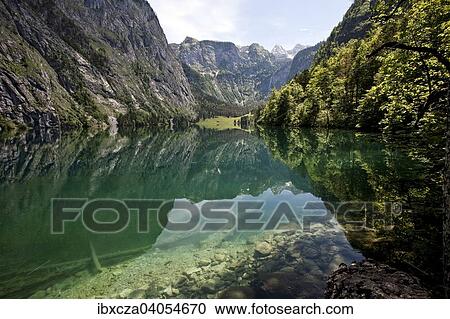 "Lake Obersee near Lake Konigssee, Berchtesgaden, Bavaria, Germany, Europe" View Large Photo Image Stock Image - "Lake Obersee near Lake Konigssee, Berchtesgaden, Bavaria, Germany, Europe". Fotosearch