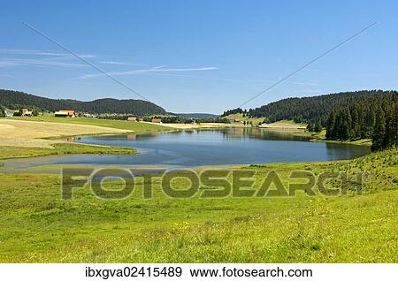 "Lake Tailleres, Lac des Tailleres in summer, in the Vallee de la Brevine, La Brevine Valley, Neuchatel Jura, Switzerland, Europe" View Large Photo Image Stock Photo - "Lake Tailleres, Lac des Tailleres in summer, in the Vallee de la Brevine, La Brevine Valley, Neuchatel Jura, Switzerland, Europe". Fotosearch
