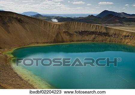 "Lake Viti on Krafla Volcano, Norourland eystra, Nordurland, Northeast Iceland, Iceland, Europe" View Large Photo Image Stock Image - "Lake Viti on Krafla Volcano, Norourland eystra, Nordurland, Northeast Iceland, Iceland, Europe". Fotosearch