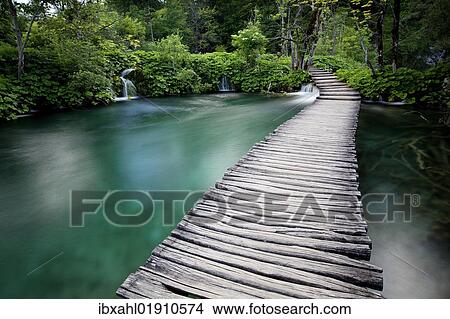 "Lake with boardwalk, Plitvice Lakes National Park, UNESCO World Heritage Site, Croatia, Europe" View Large Photo Image Picture - "Lake with boardwalk, Plitvice Lakes National Park, UNESCO World Heritage Site, Croatia, Europe". Fotosearch
