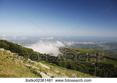 "Landscape at La Rhune Mountain, 905m, Basque Country, Pyrenees, Aquitaine region, department of Pyrenees-Atlantiques, France, Europe" View Large Photo Image Stock Image - "Landscape at La Rhune Mountain, 905m, Basque Country, Pyrenees, Aquitaine region, department of Pyrenees-Atlantiques, France, Europe". Fotosearch