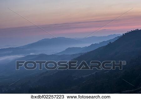 "Landscape, fog, dawn, Northern Thailand, Thailand, Asia" View Large Photo Image Stock Image - "Landscape, fog, dawn, Northern Thailand, Thailand, Asia". Fotosearch