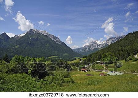 "Landscape of Berchtesgadener Land with Hochkalter Mountain, left, and Reiteralpe Mountain, right, Ramsau bei Berchtesgaden, Berchtesgadener Land District, Upper Bavaria, Bavaria, Germany, Europe" View Large Photo Image Stock Photo - "Landscape of Berchtesgadener Land with Hochkalter Mountain, left, and Reiteralpe Mountain, right, Ramsau bei Berchtesgaden, Berchtesgadener Land District, Upper Bavaria, Bavaria, Germany, Europe". Fotosearch