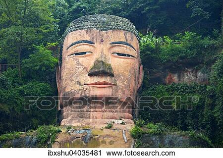 "Largest stone Buddha statue in the world, Leshan Giant Buddha, Leshan, Sichuan, China, Asia" View Large Photo Image Stock Image - "Largest stone Buddha statue in the world, Leshan Giant Buddha, Leshan, Sichuan, China, Asia". Fotosearch