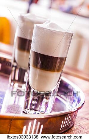 Latte macchiato View Large Photo Image Stock Photo - Latte macchiato. Fotosearch