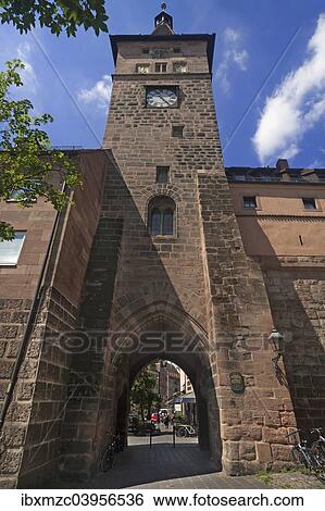 "Laufer Schlagturm, gateway of the city wall, 13th century., Nuremberg, Middle Franconia, Bavaria, Germany, Europe" View Large Photo Image Stock Photograph - "Laufer Schlagturm, gateway of the city wall, 13th century., Nuremberg, Middle Franconia, Bavaria, Germany, Europe". Fotosearch