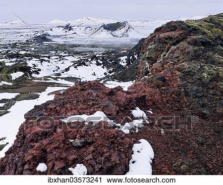 "Lava formations in the thermal area of Leirhnjukur, covered with snow and ice, Krafla, Northeastern Region, Iceland, Europe" View Large Photo Image Stock Image - "Lava formations in the thermal area of Leirhnjukur, covered with snow and ice, Krafla, Northeastern Region, Iceland, Europe". Fotosearch
