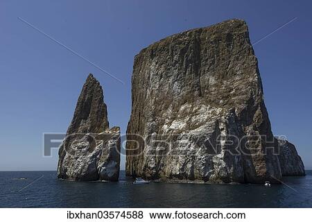 Stock Photo - "Leon Dormido or Kicker Rock, Galapagos Islands, Ecuador, South America". Fotosearch