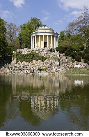 Stock Image - "Leopoldine Temple in the grounds of Schloss Esterhazy Palace, Leopoldine Pond, Eisenstadt, Burgenland, Austria, Europe". Fotosearch