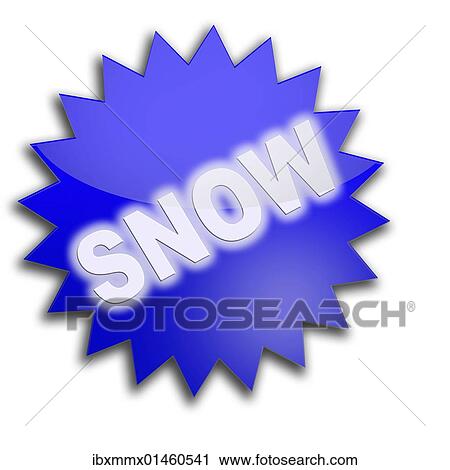 Stock Image - "Lettering """"snow""""". Fotosearch