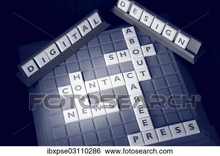"Letters spelling the words HOME, NEWS, CONTACT, CAREER, PRESS, ABOUT and SHOP on a game board and other letters forming the words DIGITAL and DESIGN, symbolic image for web design" View Large Photo Image Stock Photograph - "Letters spelling the words HOME, NEWS, CONTACT, CAREER, PRESS, ABOUT and SHOP on a game board and other letters forming the words DIGITAL and DESIGN, symbolic image for web design". Fotosearch