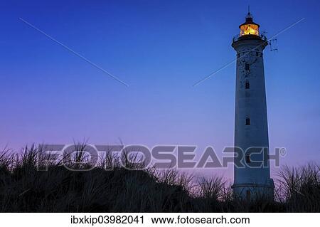 "Leuchtturm Lyngvig Fyr, Hvide Sande, Denmark, Europe" View Large Photo Image Stock Image - "Leuchtturm Lyngvig Fyr, Hvide Sande, Denmark, Europe". Fotosearch