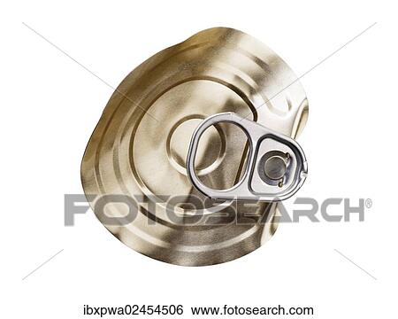Lid and opening tab of a steel can View Large Photo Image Stock Photograph - Lid and opening tab of a steel can. Fotosearch