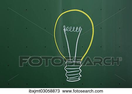 "Light bulb drawn with chalk on a blackboard, Germany, Europe" View Large Photo Image Stock Image - "Light bulb drawn with chalk on a blackboard, Germany, Europe". Fotosearch