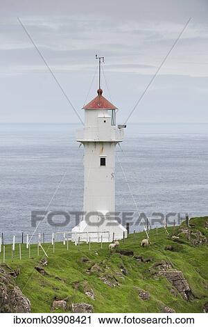 "Lighthouse, Akraberg, the southernmost point of Suouroy, Faroe Islands, Denmark, Europe" View Large Photo Image Stock Image - "Lighthouse, Akraberg, the southernmost point of Suouroy, Faroe Islands, Denmark, Europe". Fotosearch
