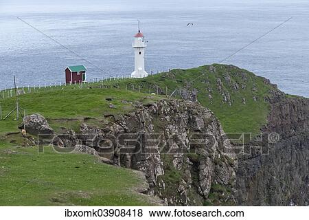 "Lighthouse, Akraberg, the southernmost point of Suouroy, Faroe Islands, Denmark, Europe" View Large Photo Image Stock Photo - "Lighthouse, Akraberg, the southernmost point of Suouroy, Faroe Islands, Denmark, Europe". Fotosearch