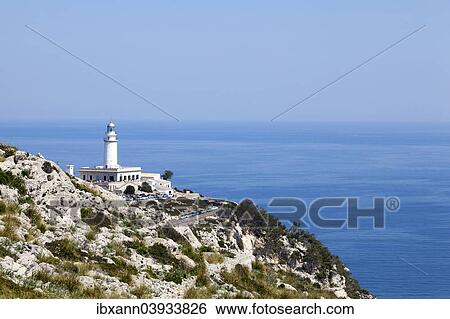 Stock Photograph - "Lighthouse at Cap Formentor, Majorca, Balearic Islands, Spain, Europe". Fotosearch