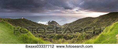 "Lighthouse at the north-westernmost point of New Zealand at sunrise, Cape Reinga, Northland Region, New Zealand, Oceania" View Large Photo Image Stock Image - "Lighthouse at the north-westernmost point of New Zealand at sunrise, Cape Reinga, Northland Region, New Zealand, Oceania". Fotosearch