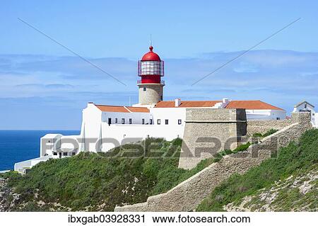 "Lighthouse, Cabo de Sao Vicente or Cape St. Vincent, Algarve, Portugal, Europe" View Large Photo Image Stock Image - "Lighthouse, Cabo de Sao Vicente or Cape St. Vincent, Algarve, Portugal, Europe". Fotosearch
