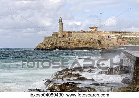 "Lighthouse, Castillo de los Tres Reyes del Morro, Malecon, Centro Habana, Havana, Ciudad de La Habana, Cuba, North America" View Large Photo Image Stock Image - "Lighthouse, Castillo de los Tres Reyes del Morro, Malecon, Centro Habana, Havana, Ciudad de La Habana, Cuba, North America". Fotosearch