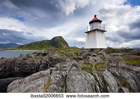 "Lighthouse in Hov with cloudy sky, Lofoten Islands, Norway, Scandinavia, Europe, PublicGround, Europe" View Large Photo Image Stock Image - "Lighthouse in Hov with cloudy sky, Lofoten Islands, Norway, Scandinavia, Europe, PublicGround, Europe". Fotosearch