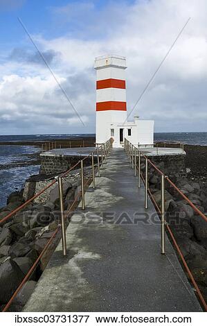 "Lighthouse on the coast of Garour, Garour, Grindavik, Iceland, Europe" View Large Photo Image Stock Photo - "Lighthouse on the coast of Garour, Garour, Grindavik, Iceland, Europe". Fotosearch